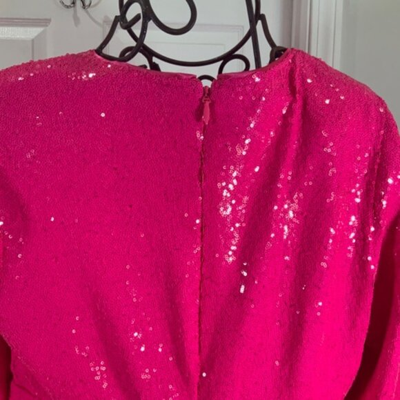 Torrid Hot Pink Sequin Glam Party Dress Plus Size 16 - Picture 8 of 12